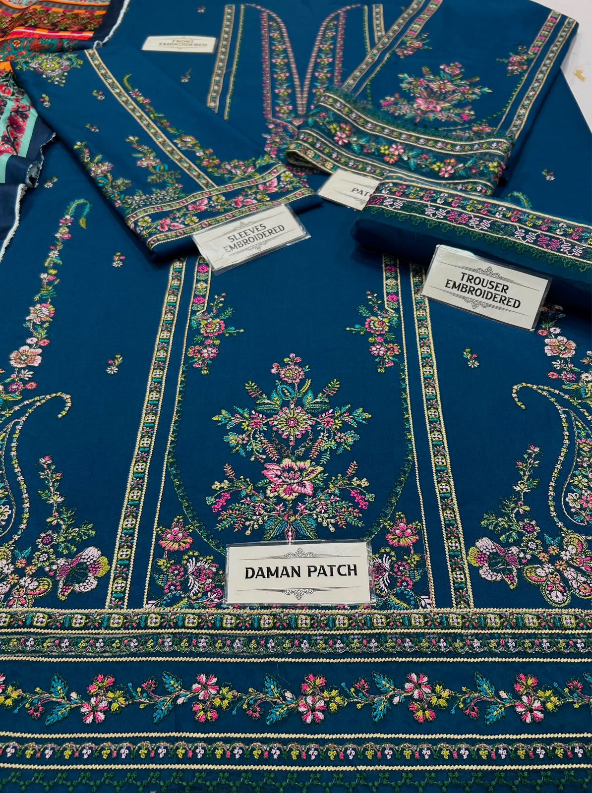 HUSSAIN REHAR Premium Version | Premium Air-Jet Dhanak | 3PC Heavy Embroidered Suit | Digital Printed Woolen Shawl | Rs. 7,000