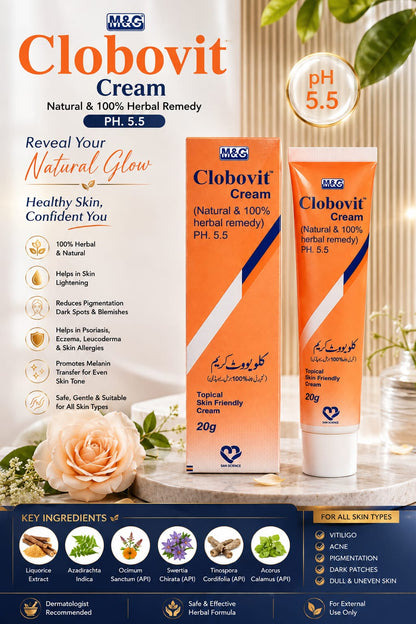 Clobovit Cream 20g | Herbal Cream for Pigmentation, Dark Spots & Skin Care