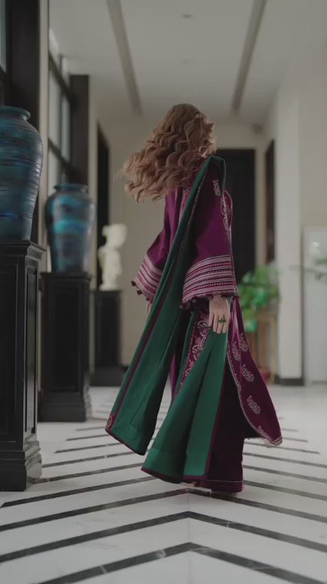 Revish Dhanak 8099KT Winter Collection 2026 – Premium 3-Piece Fully Embroidered Suit with Dhanak Shawl (Unstitched)