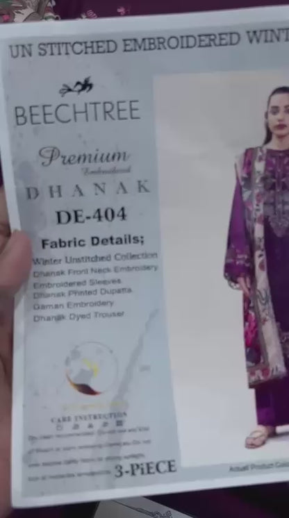 BECHTREE Premium Air-Jet Dhanak 3PC Winter Suit | Luxury Embroidered Collection 2026-27