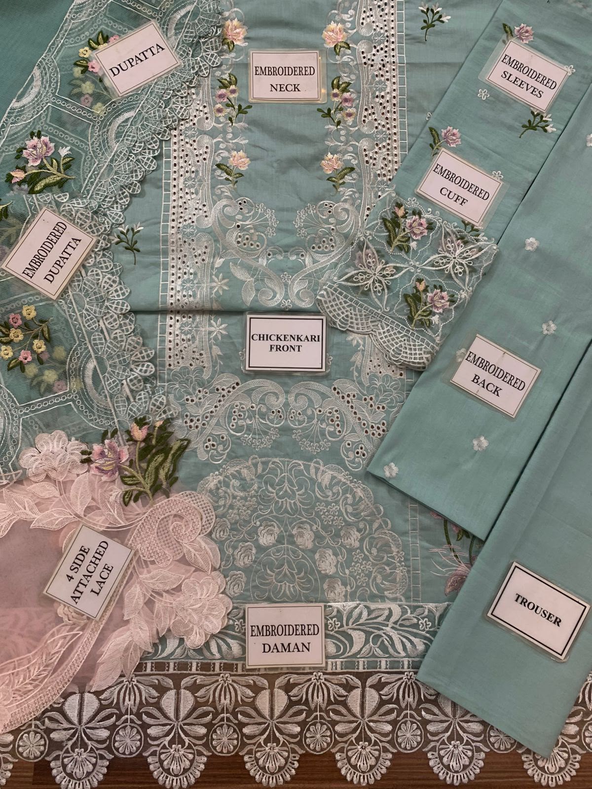 ELAF Premium Chickenkari Collection 2026 | 3Pc Heavy Embroidered Lawn Suit with Khaddi Net Dupatta