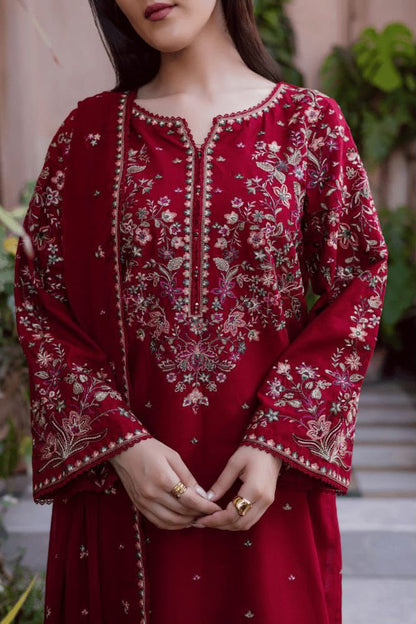 Batik 4143 Premium Winter Dhanak Collection 2026-27 | Heavy Embroidered 3-Piece Suit