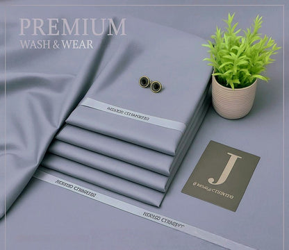 J. Men's Wash & Wear Unstitched Suit 4M – Soft Fall Fabric Collection 2026
