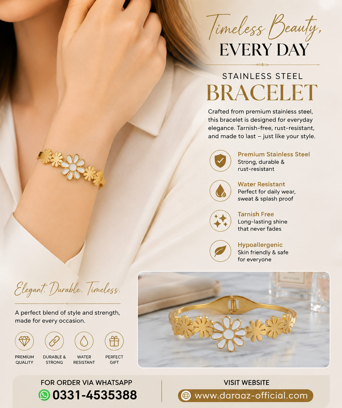 Luxury Stainless Steel Bracelet – Premium Fashion Jewelry