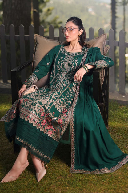 MARIA B Premium Dhanak 3PC Embroidered Suit | Winter Collection 2026-27