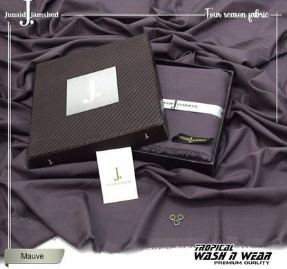 J. Junaid Jamshed Men's Premium Tropical Wash & Wear Fabric – Apricot