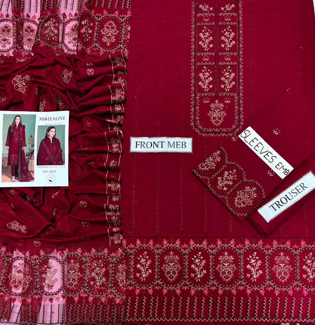 🌸 MOHAGNI PREMIUM PURE DHANAK WINTER COLLECTION 2026-27 | 3PC HEAVY EMBROIDERED SUIT | D#3014 😍✨