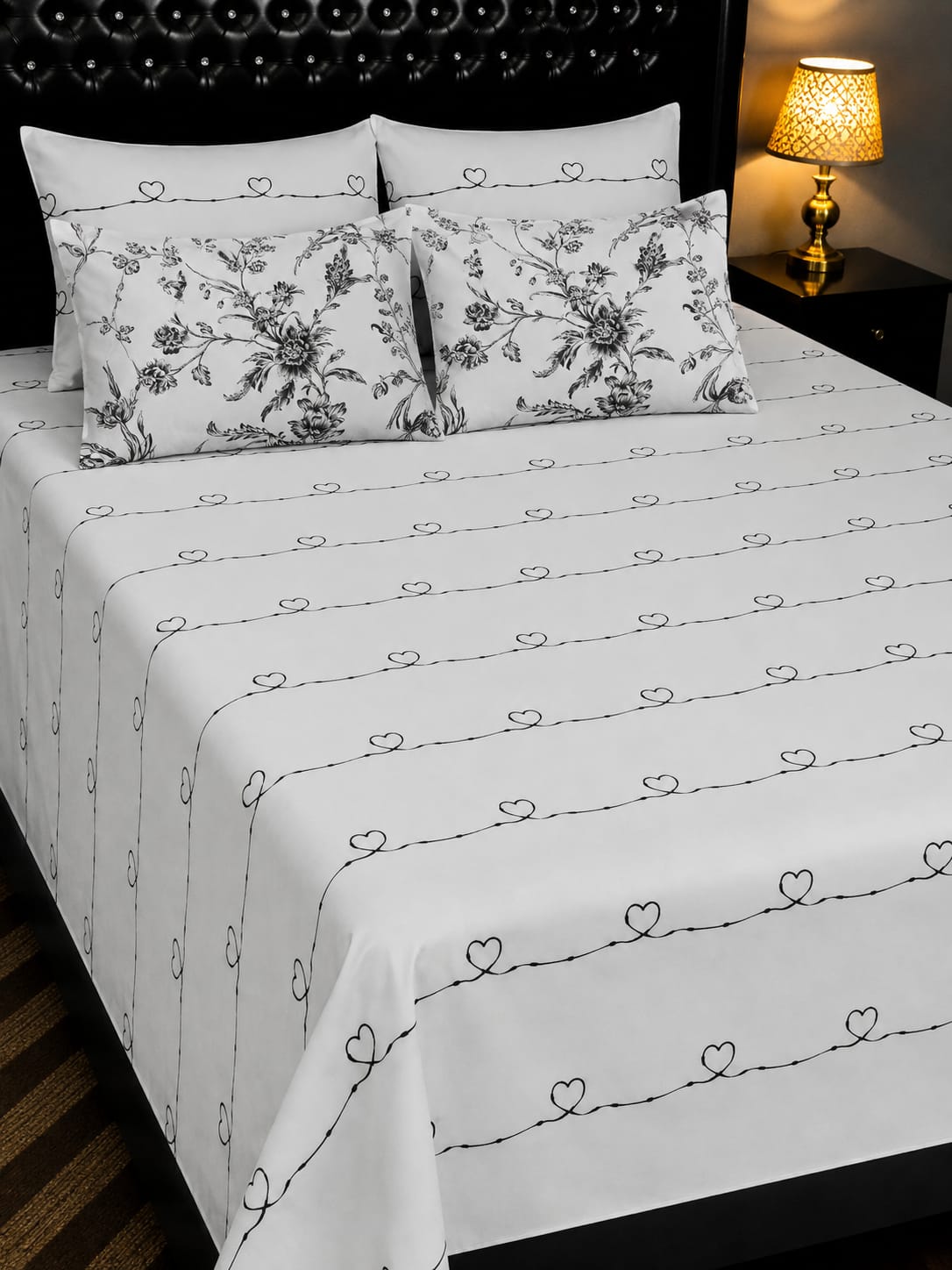 🔥 New Arrival 2026 | 5Pc Pure Cotton King Size Bedsheet Set | Export Quality | Full Printed | Double Bed Size 🔥