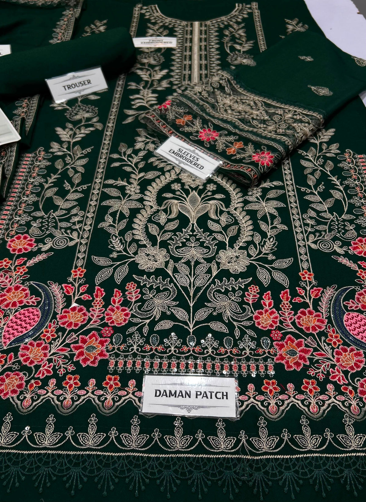 MARIA B Premium Dhanak 3PC Embroidered Suit | Winter Collection 2026-27