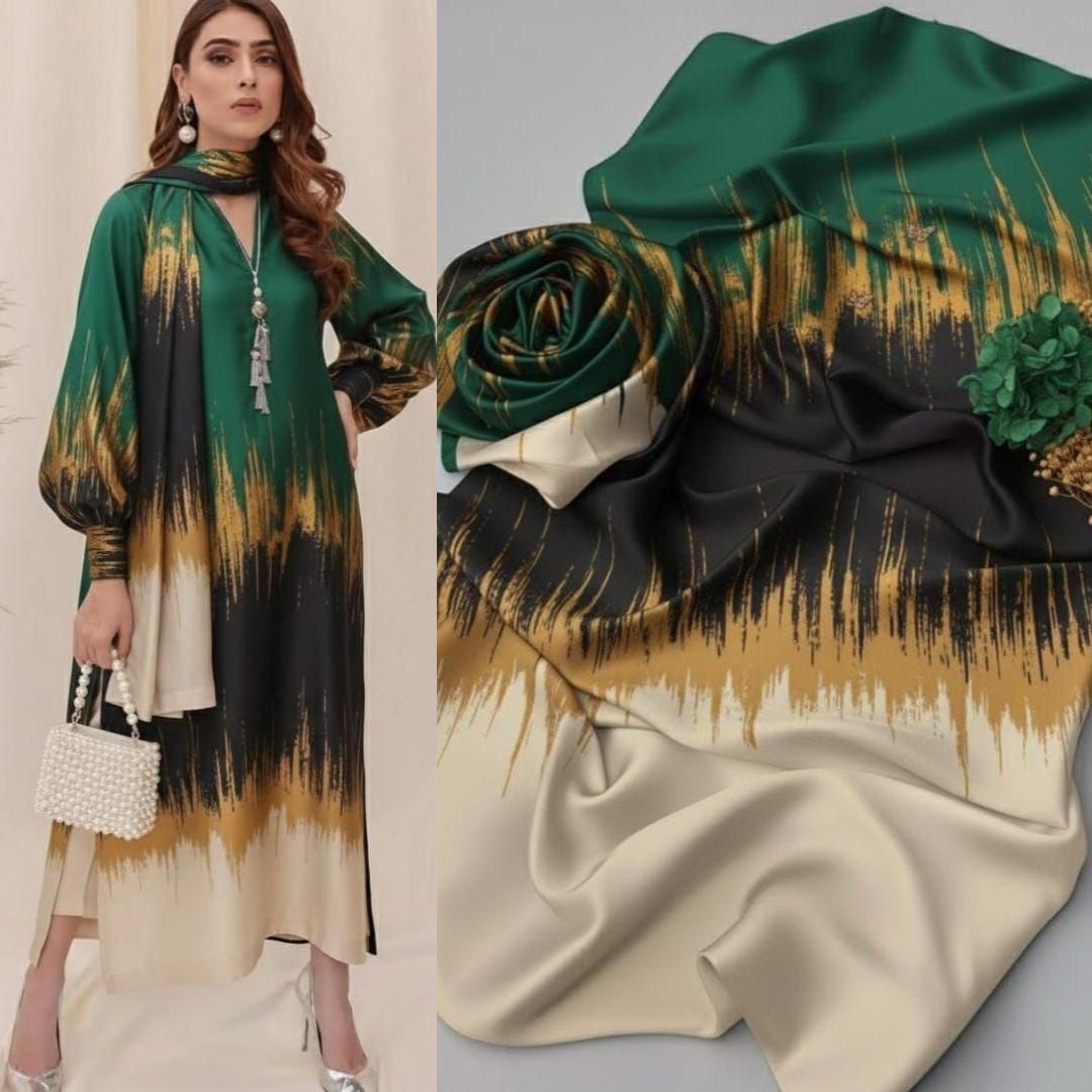 🌸 LULUSAR Premium Shamooz Silk 3PC Unstiched Suit| Digital Printed Luxury Collection 2026 🌸
