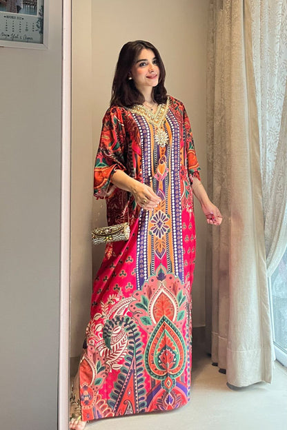 ✨ MARIA B MOST DEMANDING KAFTAAN SILK COLLECTION 2026 ✨ | Premium Digital Printed Silk 2PC Unstiched Suit