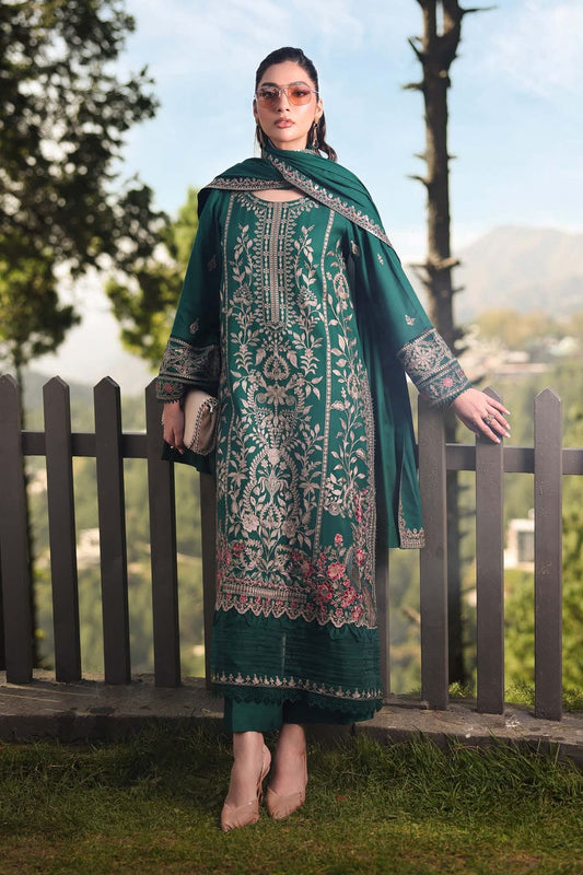 MARIA B Premium Dhanak 3PC Embroidered Suit | Winter Collection 2026-27