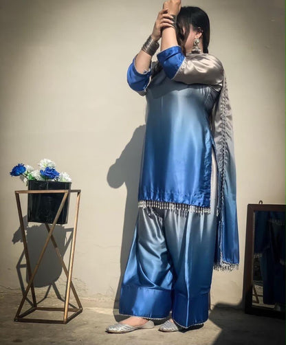 Lulusar Silk 3PC Unstitched Dress 2K26 | Premium Shamose Silk Digital Printed Collection | Printed Shirt, Dyed Trouser & Silk Dupatta