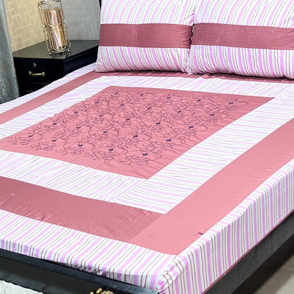 🔥 NEW ARRIVAL 2026 | PREMIUM EMBROIDERED 3PC COTTON KING SIZE BEDSHEET | LUXURY PATCH WORK COLLECTION 🔥