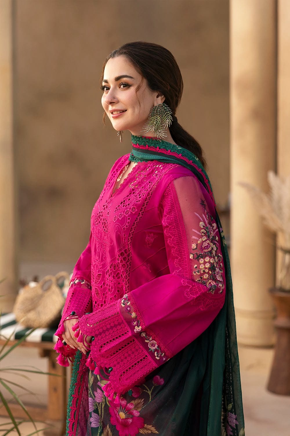 Saira Rizwan Dhanak Vol – Premium 3-Piece Boring Embroidered Suit with Digital Printed Pashmina Shawl (Unstitched) – New Arrival 2026