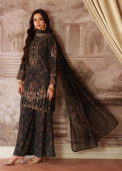 Mohagni Lawn 2026 Collection – 3 Pc Fine Airjet 90/88 Lawn Suit with Heavy Embroidered Patches & Ready-to-Wear Chiffon Dupatta