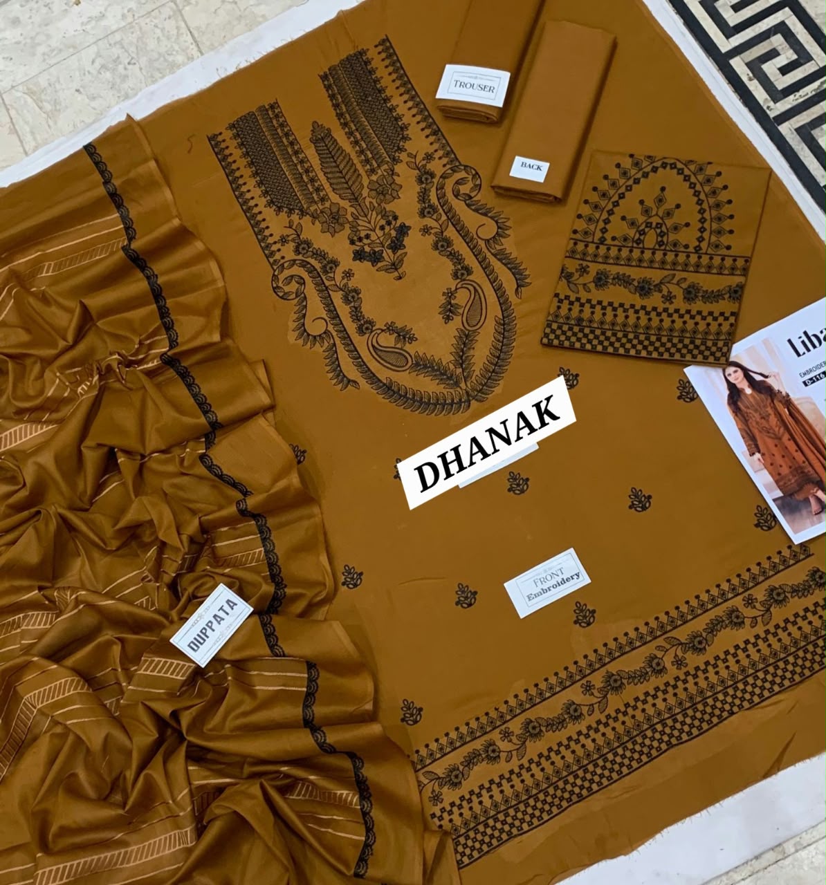 URGE 777 Premium Dhanak Heavy Embroidered 3PC Suit With Embroidered Dhanak Dupatta | Winter Collection 2026-27 | After Wash Guarantee