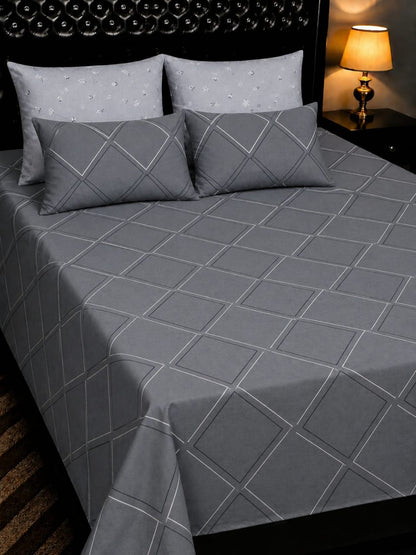 🔥 New Arrival 2026 | 5Pc Pure Cotton King Size Bedsheet Set | Export Quality | Full Printed | Double Bed Size 🔥