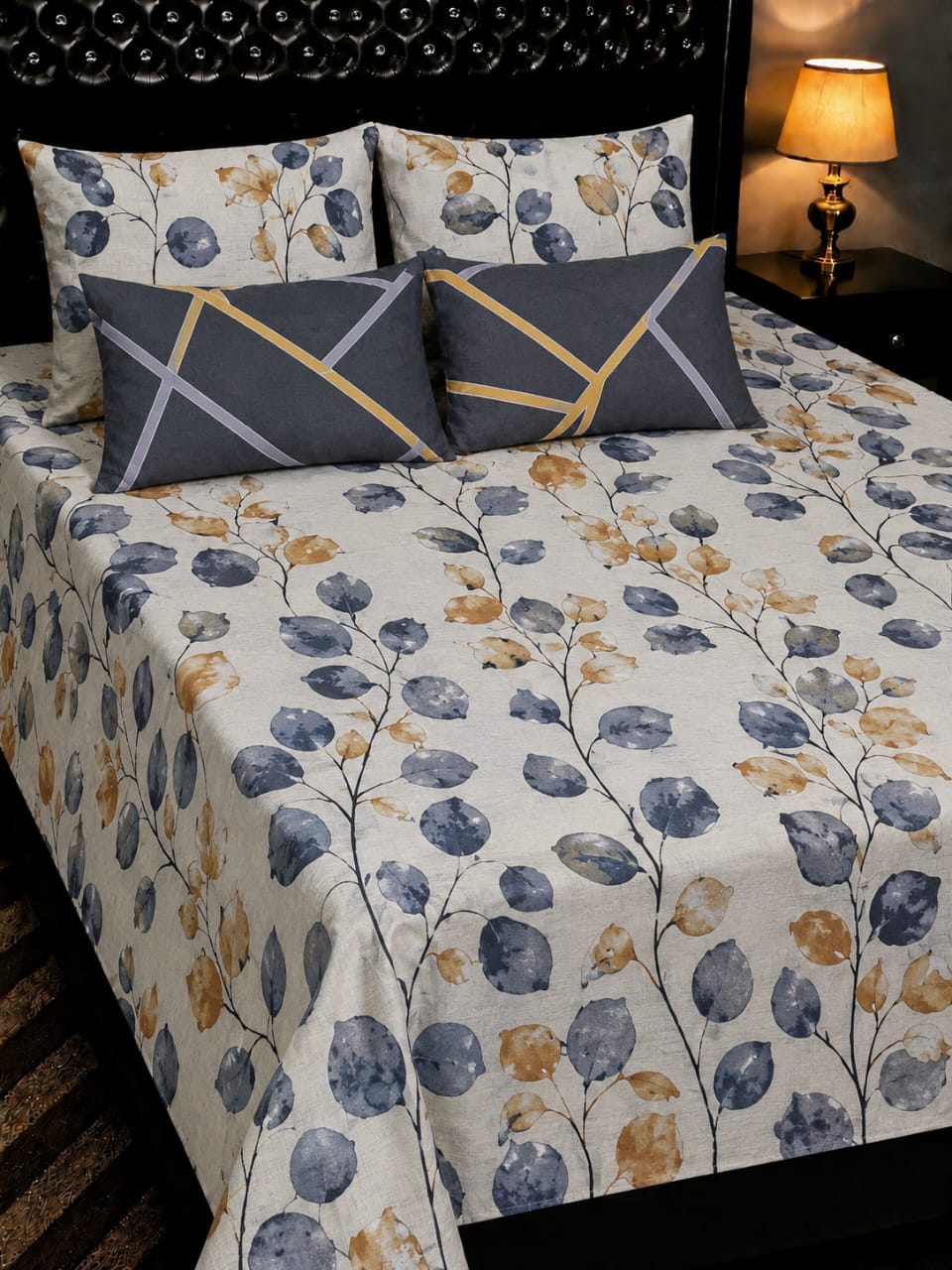 🔥 New Arrival 2026 | 5Pc Pure Cotton King Size Bedsheet Set | Export Quality | Full Printed | Double Bed Size 🔥