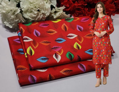 🌸 Floral Bloom Premium Digital Print 2PC Unstiched Suit| Summer Collection 2026 | Elegant Poly Cotton
