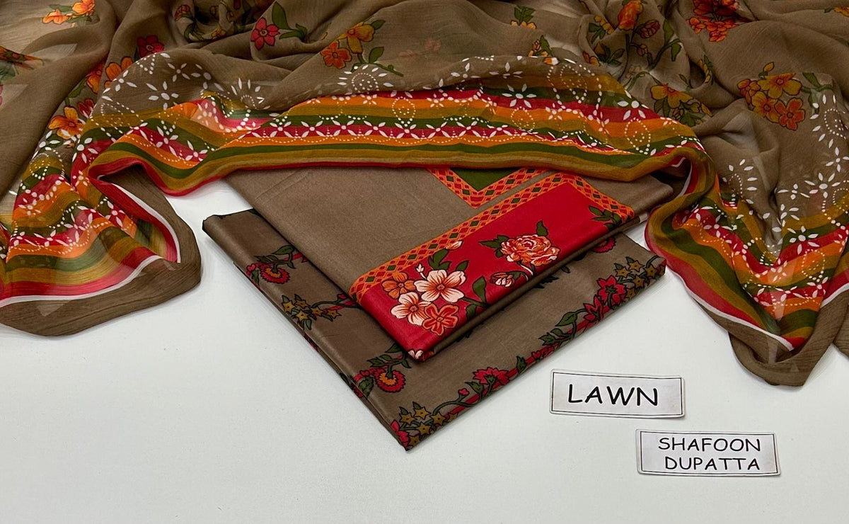 🔥 CHARIZMA 2K26 – Premium Printed Lawn 3PC | Chiffon Dupatta | Rs.3500 Only 😍