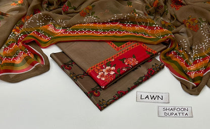 🔥 CHARIZMA 2K26 – Premium Printed Lawn 3PC | Chiffon Dupatta | Rs.3500 Only 😍