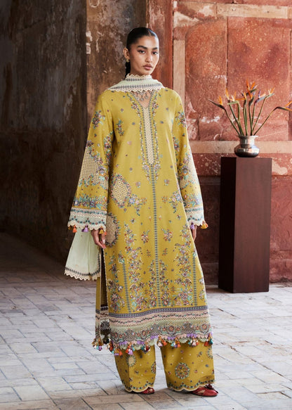Hussain Rehar Dhanak 3-Piece Heavy Embroidered Unstitched Suit with Dhanak Embroidered Shawl – 2026 New Arrival