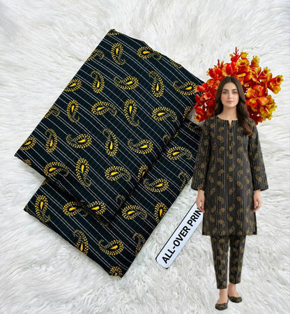 🌸 Floral Bloom Premium Digital Print 2PC Unstiched Suit| Summer Collection 2026 | Elegant Poly Cotton