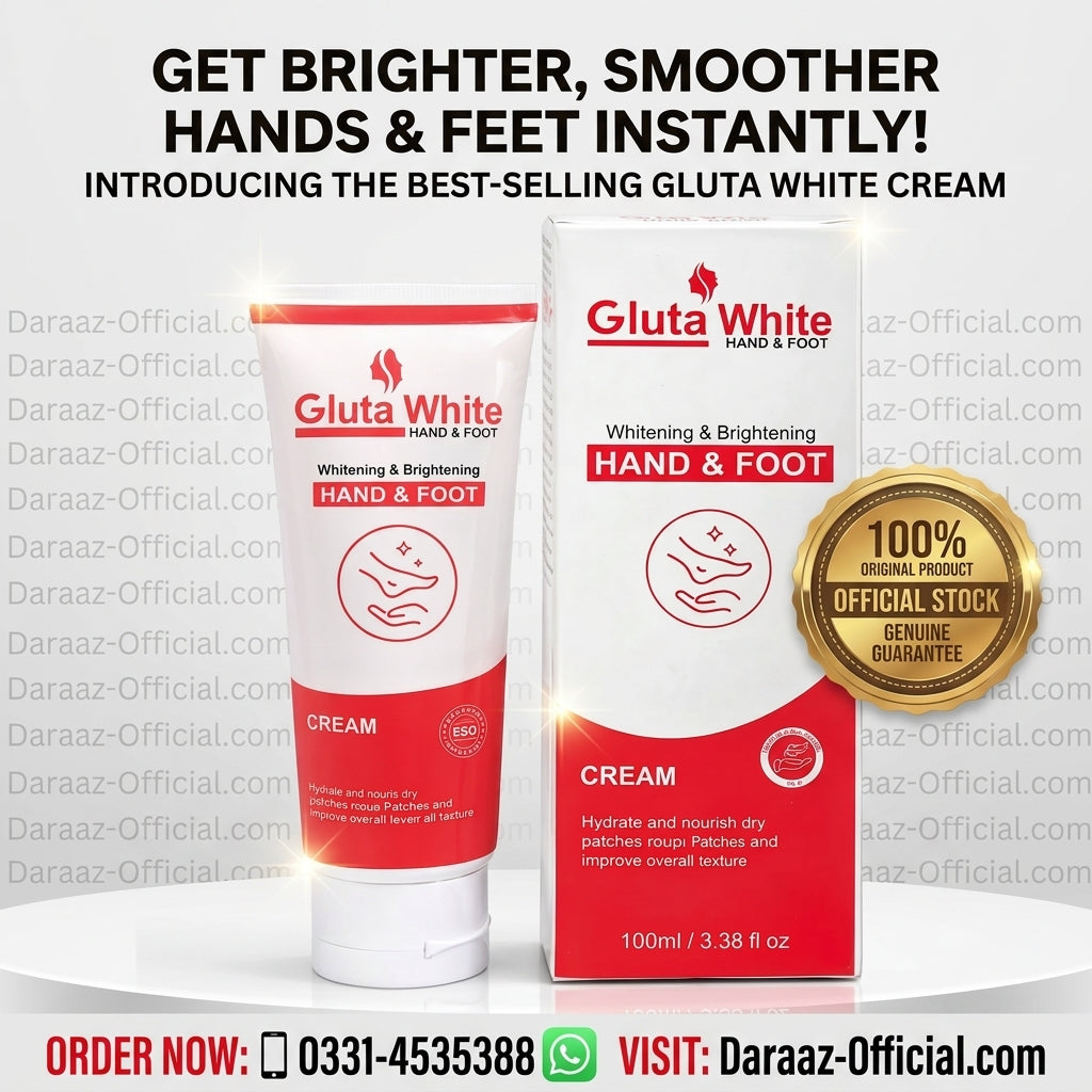 Premium Gluta White Hand & Feet Cream – Brightening, Moisturizing & Skin Care Formula