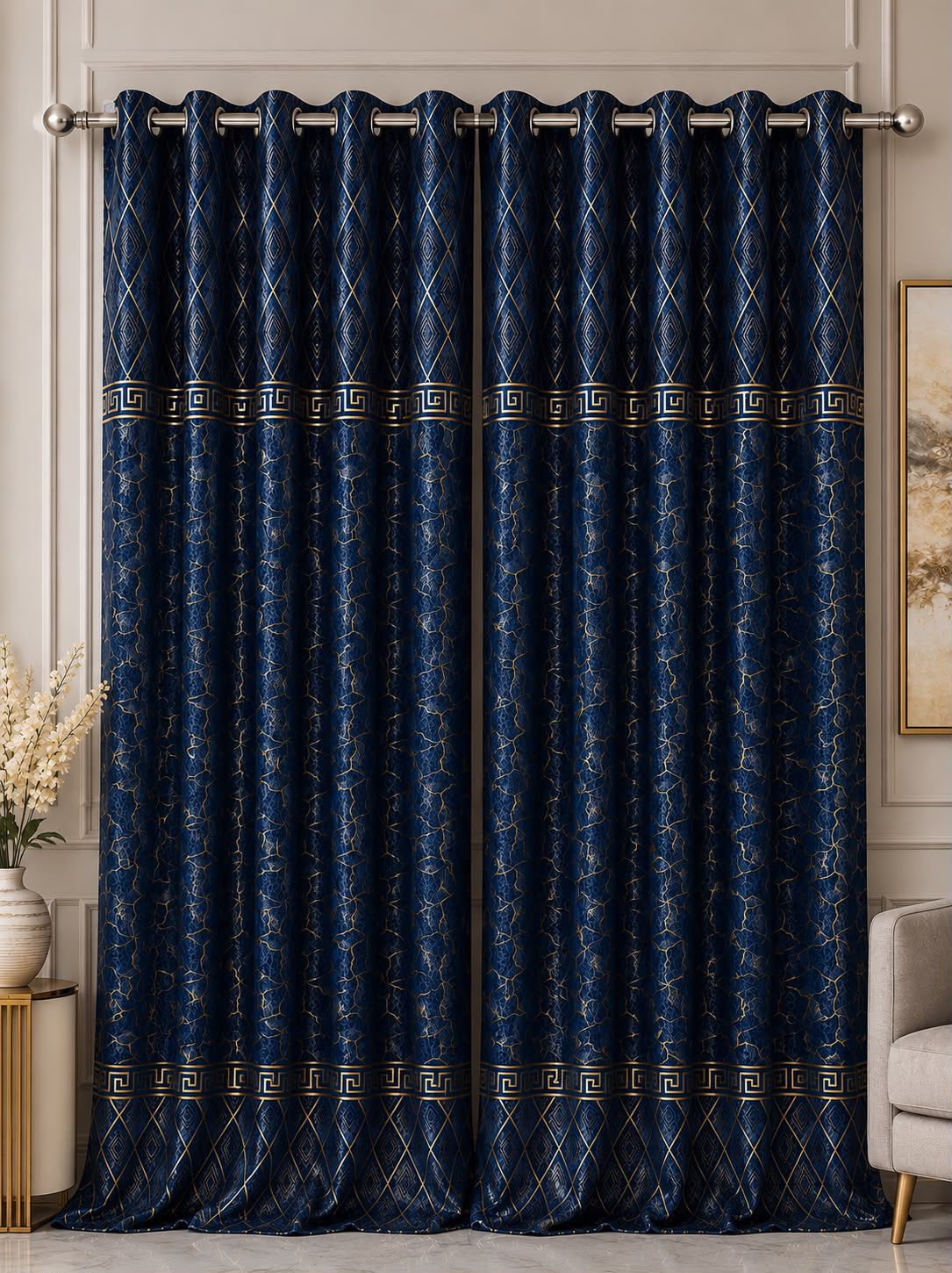 🍂 Premium Cozy Soft Velvet Curtains | 9 Ft Length | Ready To Hang | 10 Rings | Multiple Colors | Pair Rs. 5000 🍂