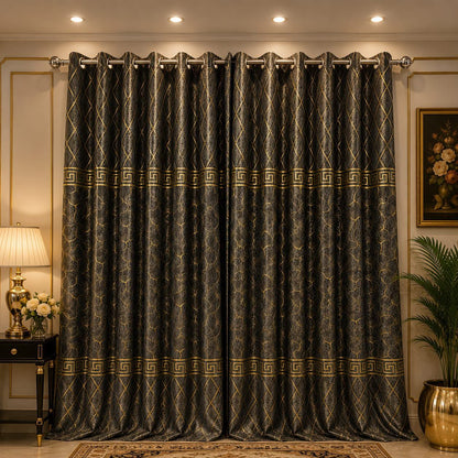🍂 Premium Cozy Soft Velvet Curtains | 9 Ft Length | Ready To Hang | 10 Rings | Multiple Colors | Pair Rs. 5000 🍂