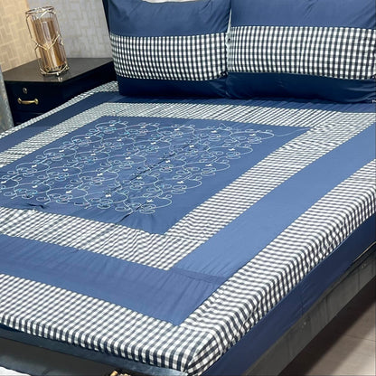 🔥 NEW ARRIVAL 2026 | PREMIUM EMBROIDERED 3PC COTTON KING SIZE BEDSHEET | LUXURY PATCH WORK COLLECTION 🔥