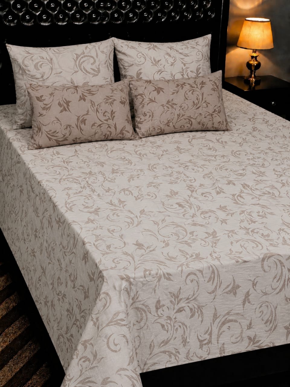 🔥 New Arrival 2026 | 5Pc Pure Cotton King Size Bedsheet Set | Export Quality | Full Printed | Double Bed Size 🔥