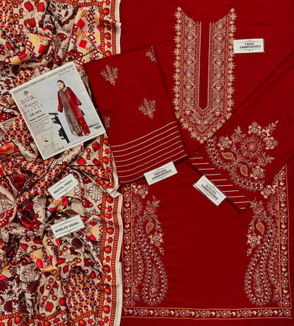 Batik Premium Winter Dhanak Collection 2026/27 | 3PC Luxury Embroidered Suit | NF-424 | Premium Air-Jet Dhanak & Woolen Shawl ✨🥶