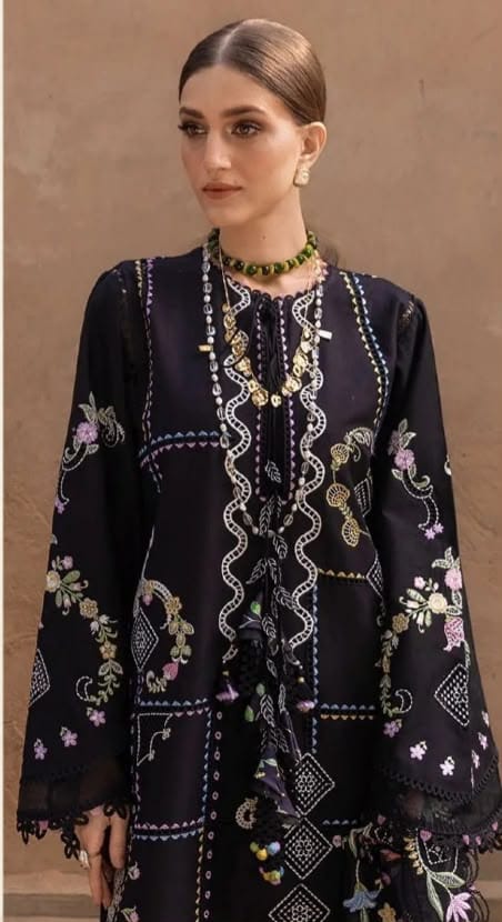 Crimson Dhanak Vol. 2026 – Heavy Embroidered 3pc Unstiched Suit with Digital Printed Pashmina Shawl