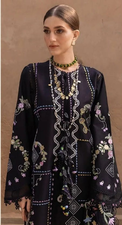 Crimson Dhanak Vol. 2026 – Heavy Embroidered 3pc Unstiched Suit with Digital Printed Pashmina Shawl