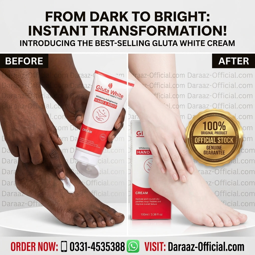 Premium Gluta White Hand & Feet Cream – Brightening, Moisturizing & Skin Care Formula