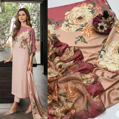 🌸 LULUSAR Premium Shamooz Silk 3PC Unstiched Suit| Digital Printed Luxury Collection 2026 🌸