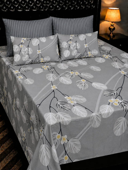 🔥 New Arrival 2026 | 5Pc Pure Cotton King Size Bedsheet Set | Export Quality | Full Printed | Double Bed Size 🔥