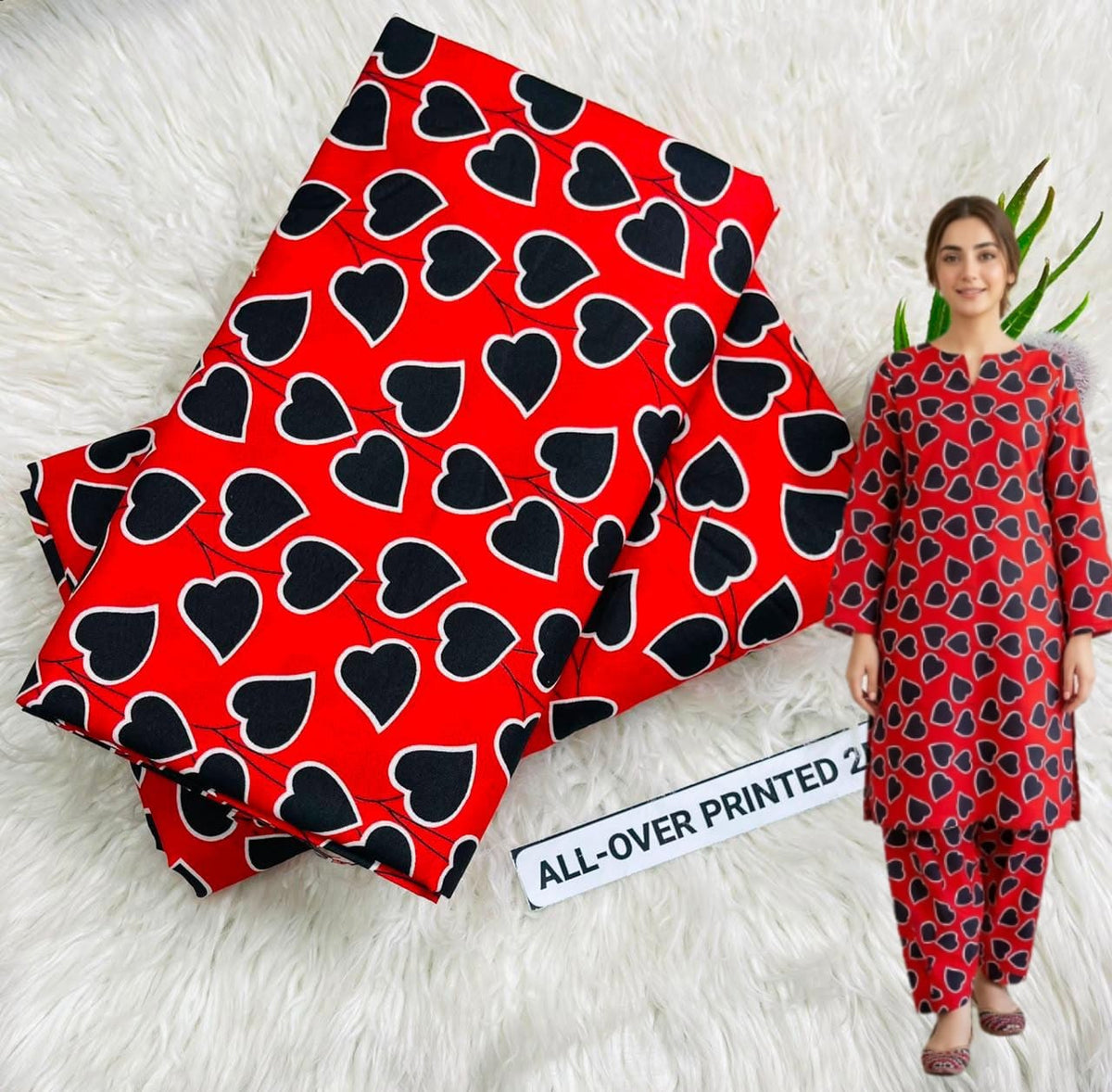 🌸 Floral Bloom Premium Digital Print 2PC Unstiched Suit| Summer Collection 2026 | Elegant Poly Cotton