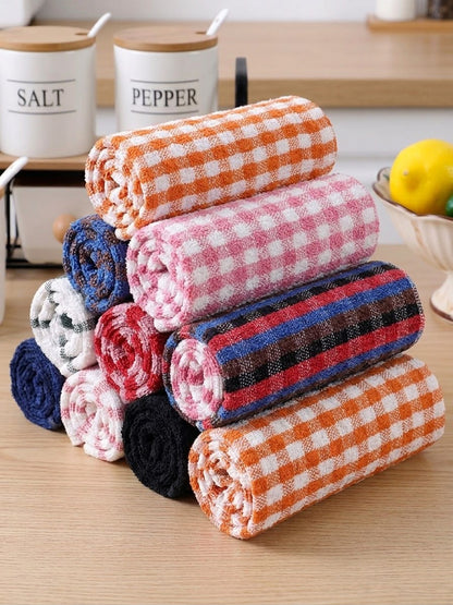 Premium Cotton Kitchen Towels – Pack of 6 Soft & Absorbent Hand Towels (16x27 Inches)