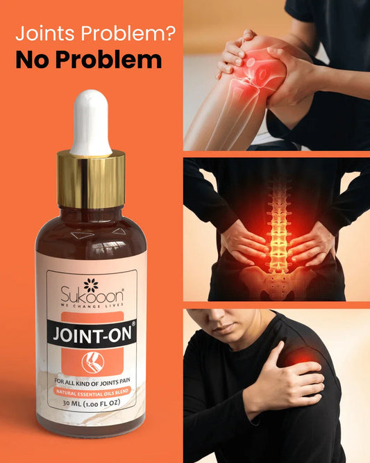 Sukoon Joint-On Essential Oil Blend | Natural Pain Relief for Joints, Knees, and Back (30ml)
