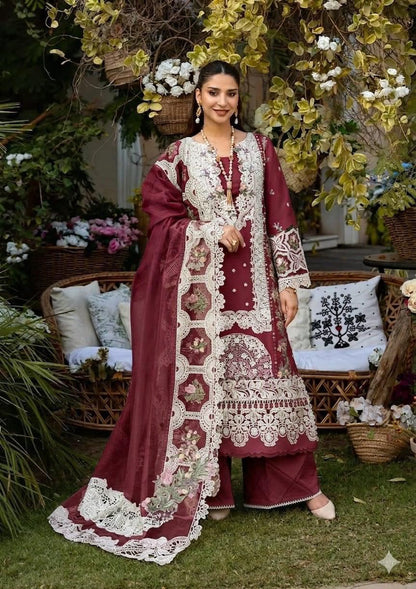 ELAF Premium Chickenkari Collection 2026 | 3Pc Heavy Embroidered Lawn Suit with Khaddi Net Dupatta