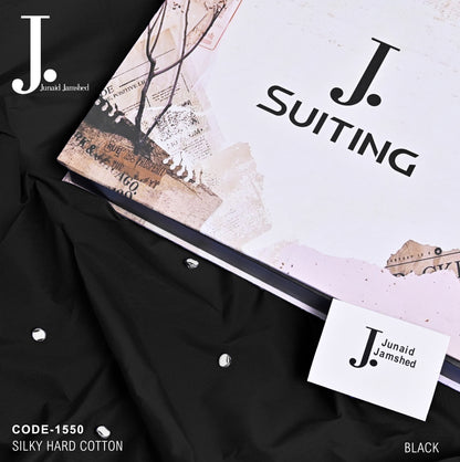 J. Men Unstitched Premium Hard Cotton Suit - 4.5M Sporty  Fabric with Fancy Buttons