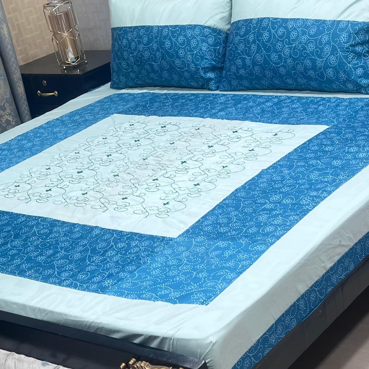🔥 NEW ARRIVAL 2026 | PREMIUM EMBROIDERED 3PC COTTON KING SIZE BEDSHEET | LUXURY PATCH WORK COLLECTION 🔥