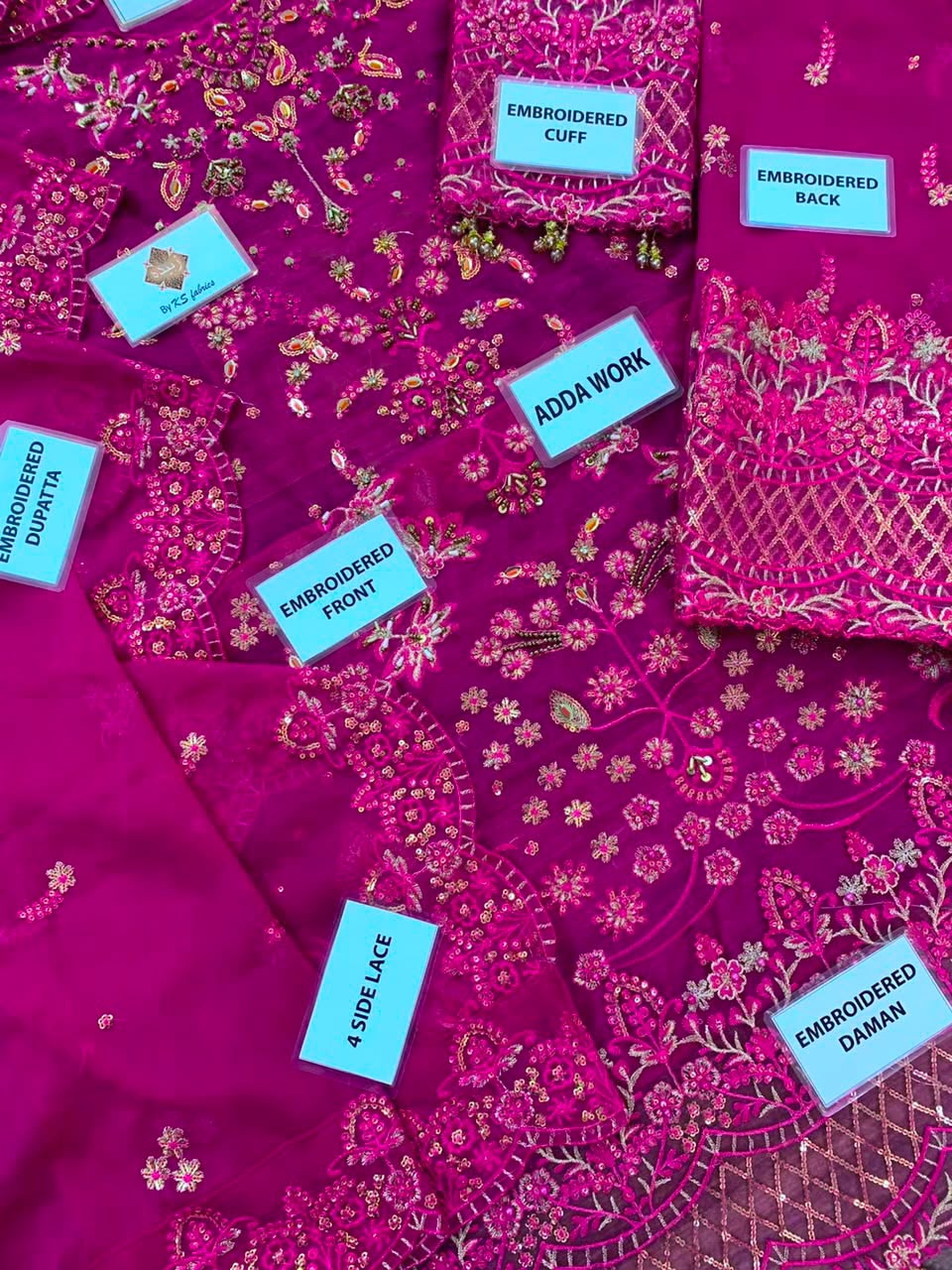 Emaan Adeel Luxury Heavy Embroidered Chiffon 3PC Suit with Addawork, Cutwork & Tassel Details