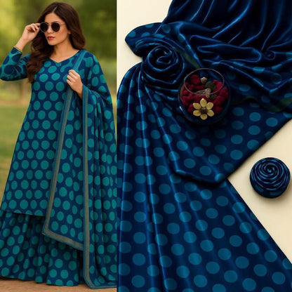 🌸 LULUSAR Premium Shamooz Silk 3PC Unstiched Suit| Digital Printed Luxury Collection 2026 🌸