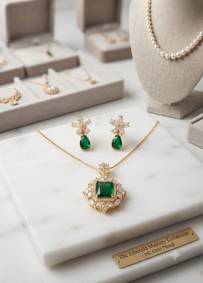 Champagne Topaz Pendant Set  Gold Plated Jewelry Oval Cut Zircon Necklace Amber Crystal Jewelry Set Bridal Party Wear Jewelry Artificial Gold Jewellery Pakistan Luxury Pendant Set For Women