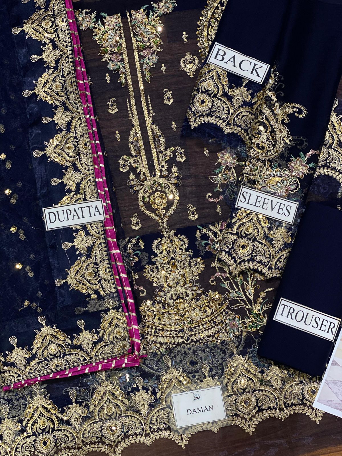 Charizma Premium Heavy Embroidered 3-Piece Unstitched Suit | Chiffon Adda Work | Bareeza Net Dupatta | Wholesale Rs. 8500