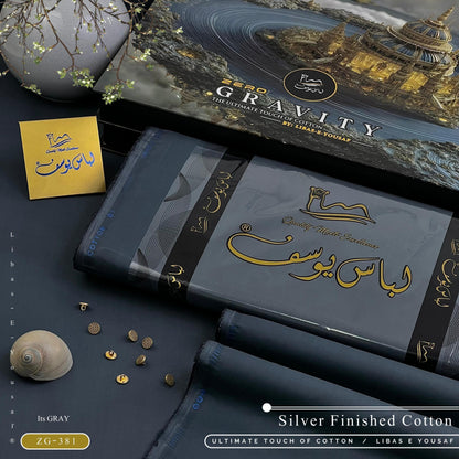 Libas-e-Yousaf Zero Gravity Cotton – Ultra Premium Summer Unstitched Collection (With Luxury Box & Metal Buttons)